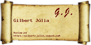 Gilbert Júlia névjegykártya